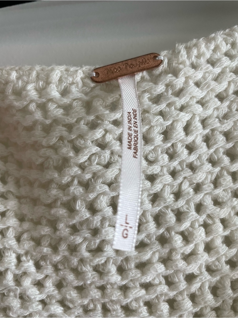 Free People Crochet Crop Button-Front Tank Top - Picture 2 of 2